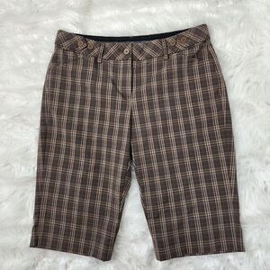 Express Design Studio Brown  Plaid Editor Bermuda Shorts Size 0